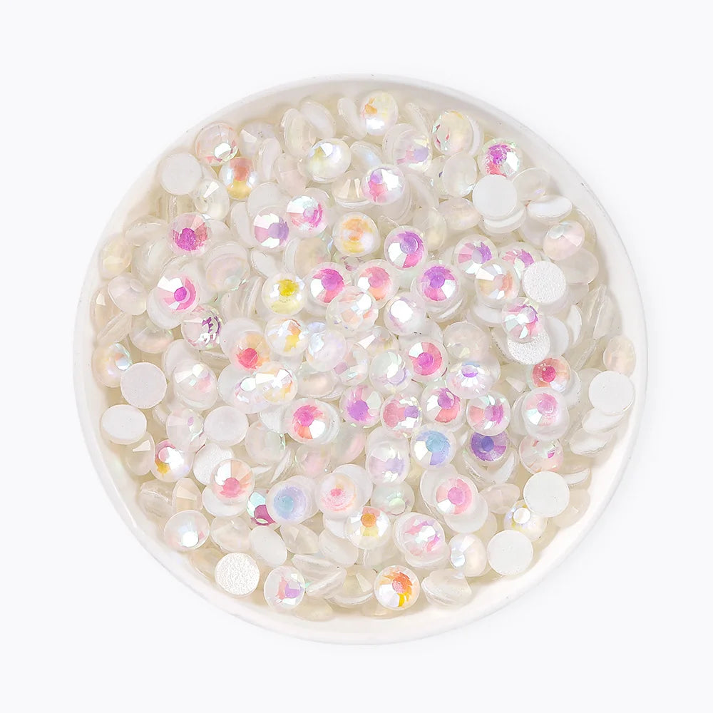 QIYI High Quality Silver Back Mocha Crystal Rhinestones Glass 16 Cut Non Hot Fix Crystal AB Rhinestones for Women Bikini