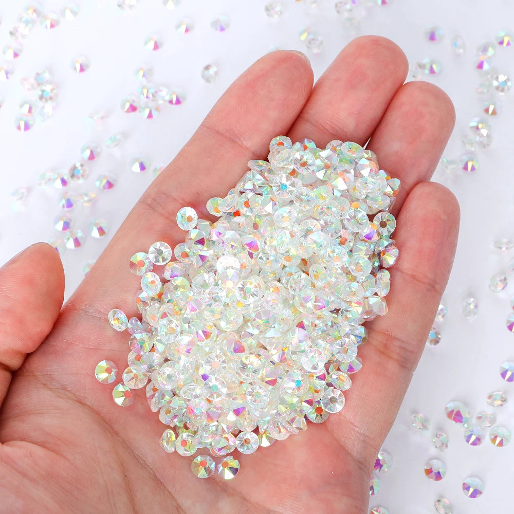 Top Quality 2088 Crystal Glass Rhinestones 16 Cut Facets Round Flatback Diamond Strass AB in Bulk Stones for Cloth Tumbler