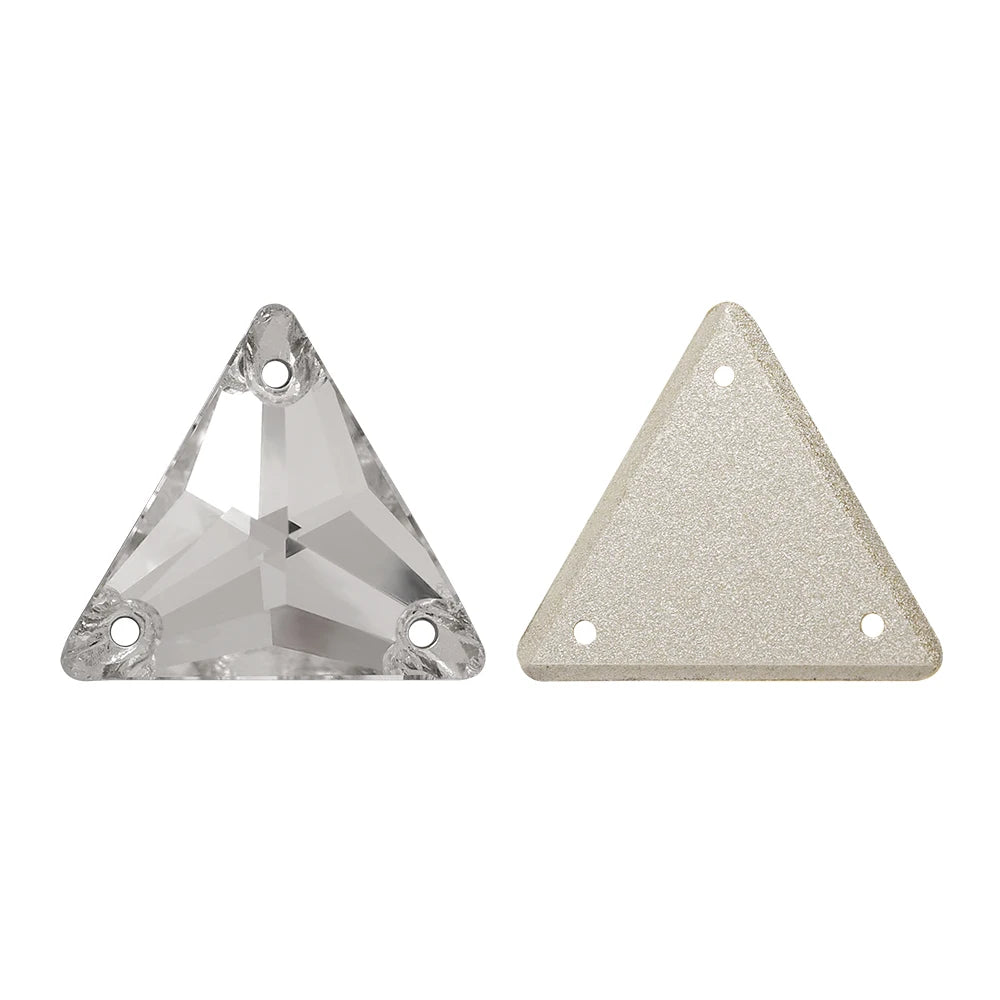 3270 Factory Direct 12mm/16mm/22mm Different Sizes 55+ Colors Top Quality Durable Grade AAAAAA Glass Triangle Sew-on Rhinestone