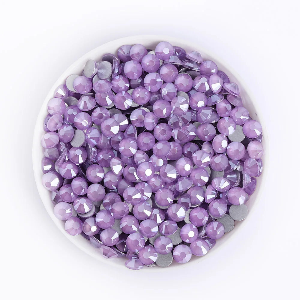 QIYI Silver Back Mocha  Crystal Rhinestones Glass Flat Back Non Hot Fix Crystal AB Rhinestones in Bulk 1201-1209
