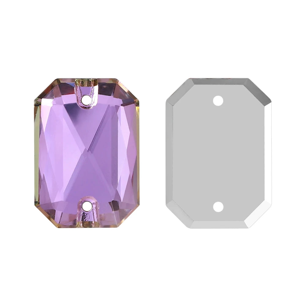 60+Colors Emerald Cut Sew on Rhinestones for Dancing Dress Accessories High Quality K9 Glass  for Jewelry Accessories