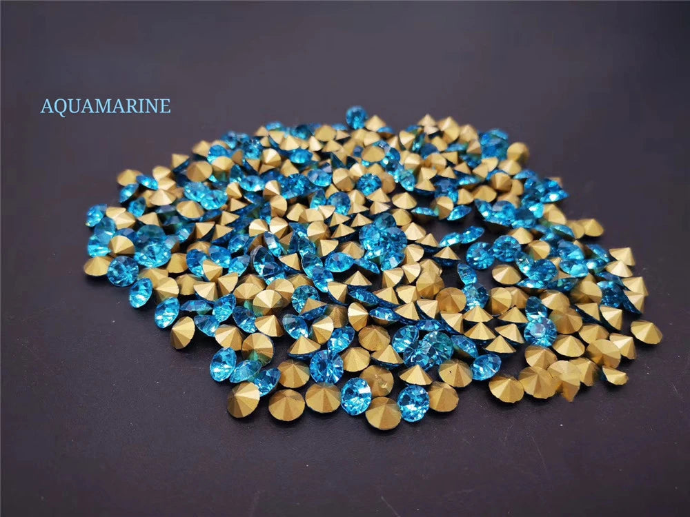 Factory Sales A-Level Bulk Nail Art Decorations Glass Rhinestone Accessories Pointed Bottom DIY Bags Garments Crystal