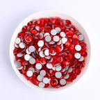 QIYI Factory Wholesale High Quality Fashion Regular Cut Red Line Non Hofix Glass Flat Back Rhinestone for DIY Garments Nail Art