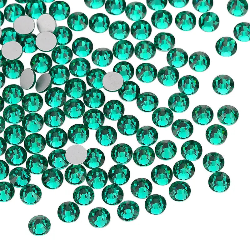 VDD 163 for Magic Green SS4-SS30 Glass Rhinestones Crystal Flatback Strass Glitter Stones for DIY Nail Art & Bag Decorations