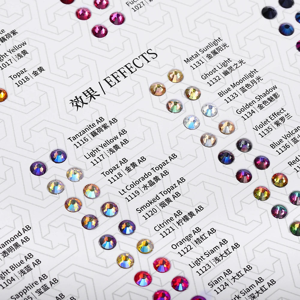 Wholesale Glitter Glass AB Crystals Nail Art Rhinestones Flat Back Non Hotfix Rhinestone Diamond for Fashion Jewelry Earring