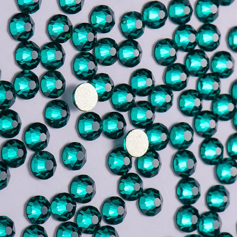Wholesale Factory 100% Good Feedback Glass Stone 16 Cut Cold Fixation Non Hot Fix Crystal Rhinestone for Women Bikini