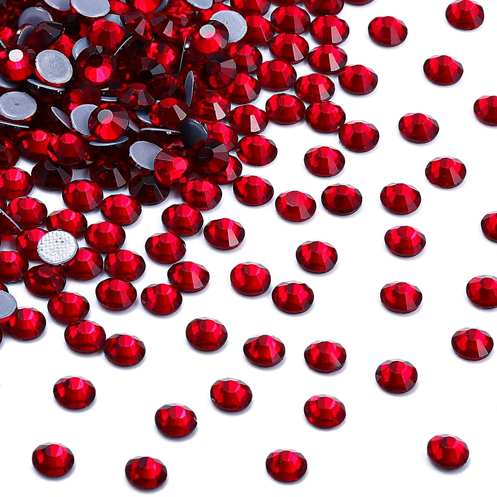 Factory Price Hotfix Glass Crystal Flat Back Rhinestone Round Hotfix Crystal Stone Shine Blilng  for Clothing Accessories