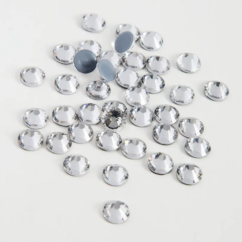 High Quality Crystal Hotfix Rhinestones Bulk Custom Sticker Glass Rhinestones Flatback for  Blingbling Transfers Clothes Shoes