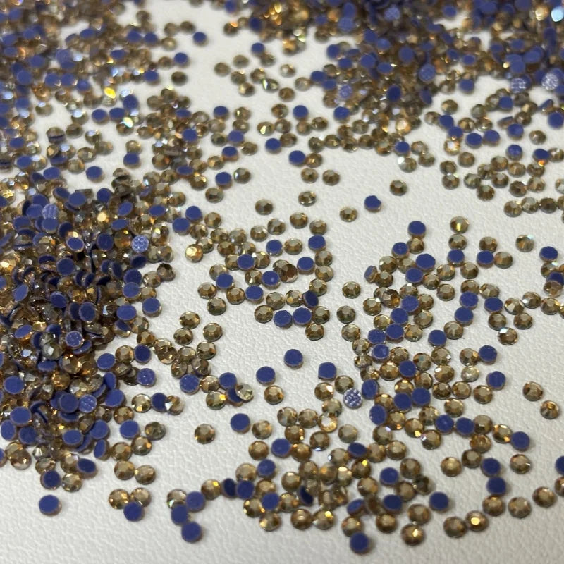 Golden Shadow Flat Back Hotfix Rhinestone Wholesale Loose Rhinestone in Bulk Nail Rhinestone DIY Crystal Jewelry Accessories