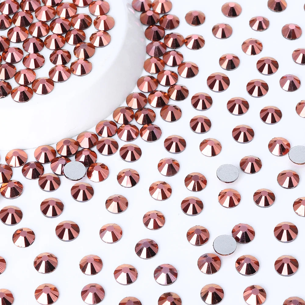 Factory Wholesale Custom High Quality Over 175 Colors Rhinestones Bulk Flat Back Non Hotfix Crystal Stones for Decoration Design