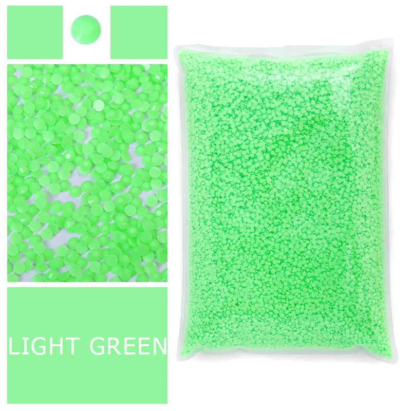 Wholesale Flat Back 2/3/4/5mm Resin Rhinestones Macaroon Series Strass Bulk Bag Rhinestone 50000 Pcs /bag