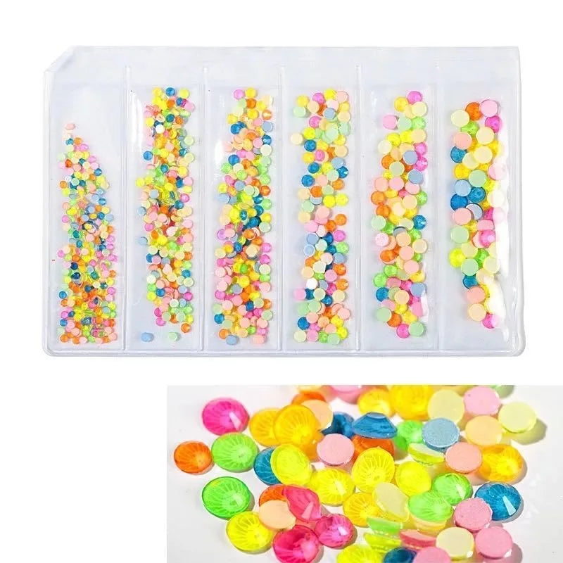 Customized Night Bling Rhinestone Fluorescent Flat Bottomed Drill Diy Nail Art Rhinestone