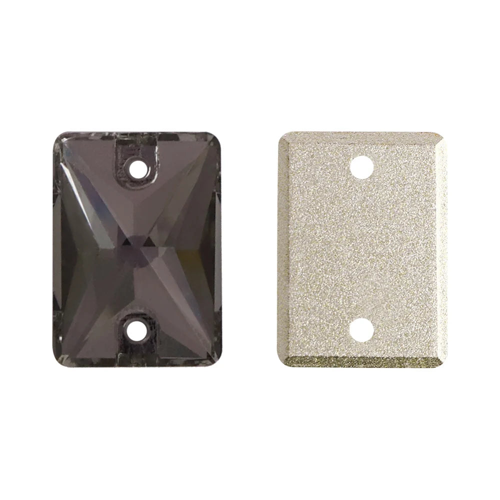 QIYI Multi Colors and Size Rectangle Sew-on Stone for Choice Clear Glass Flat Back Top Quality Sew on Rhinestones (3250)