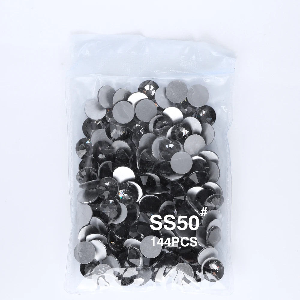 SS50 Rhinestone Big Size Wholesale Flat Back Rhinestone  Non Hotfix Flat Back Crystal  Glass Rhinestones for DIY Gym Clothing
