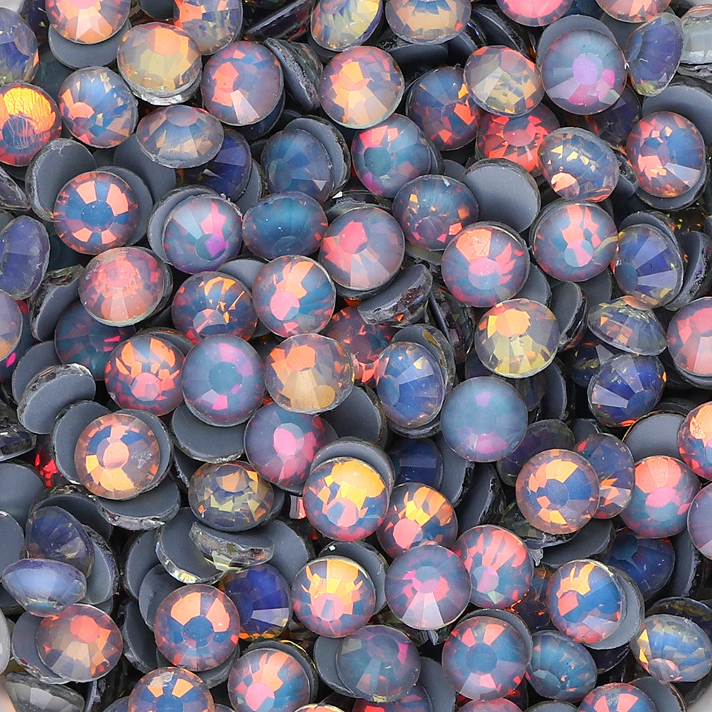 QIYI Mocha Opal Series Bright Shining Colors High Quality Glass Loose Rhinestones Grade AAAAAA 12 Facets for Garment Decoration