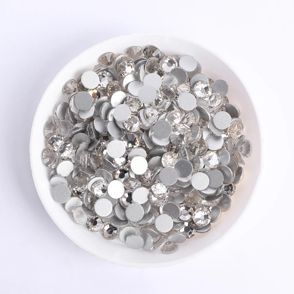 Wholesale Bling Bling Ss3 Ss50 Non Hotfix Brown Glass Rhinestones Nail Rhinestone for Nail Art Decoration