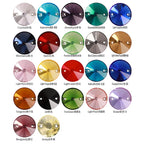 Rivoli Rhinestones 55 Colors Crystal AB Sew-on Rhinestones Glass Gems Clothing Flatback Sewing Stones for Women