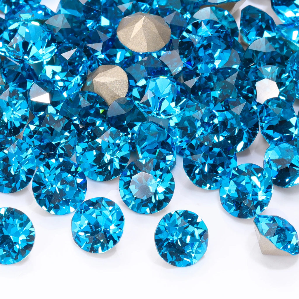 QIYI 2024 Fashion Wholesale Clear Colors Shimmer Luxury Top Quality K9 XIRIUS Chaton Pointback Rhinestone for DIY Garments