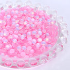QIYI Wholesale Rhinestone Bulk Glitter Bling Diamond Mocha Opal Non Hotfix Glass Rhinestones Trimmings for Nail Crystals