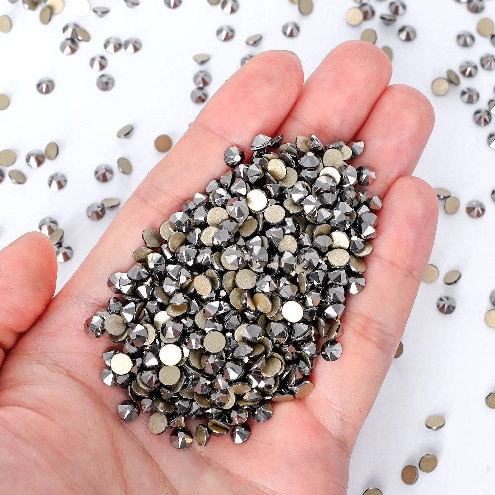 Top Quality 2088 Crystal Glass Rhinestones 16 Cut Facets Round Flatback Diamond Strass AB in Bulk Stones for Cloth Tumbler