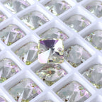 New Arrival Hot Selling Rivoli Square Shape Latest Fashion New Design Top Quality Flat Back Glass Sew-on Rhinestones (3201)
