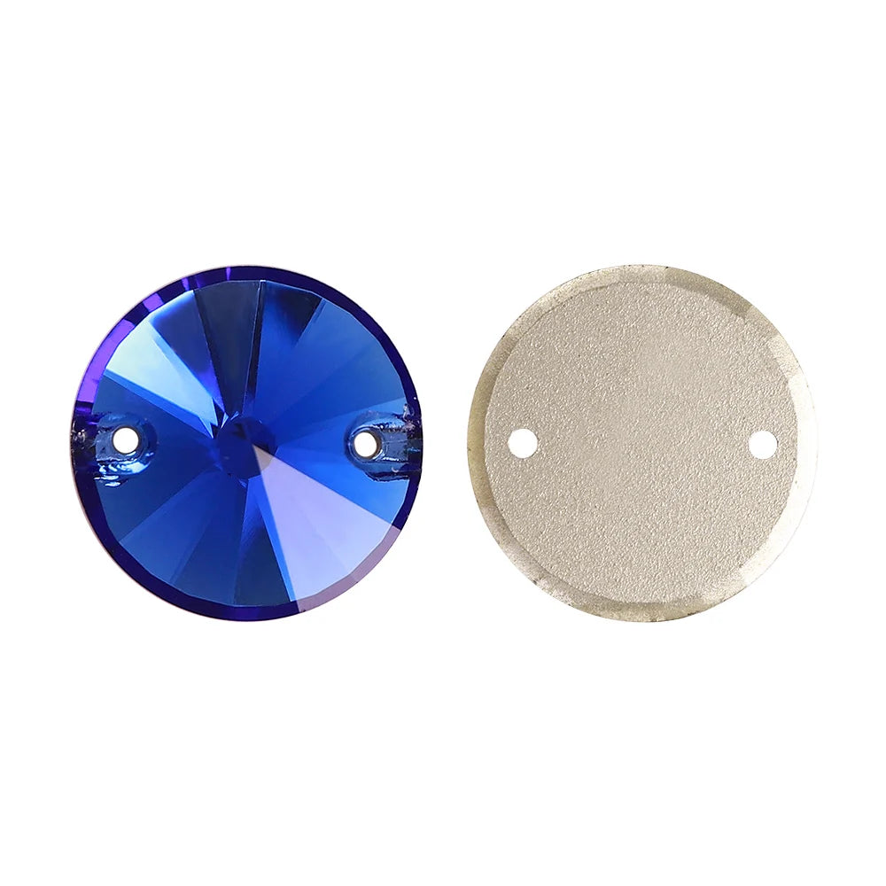 High Quality Sewing on Glitter Rivoli Rhinestones Pointback  Crystal Glass Fancy Stone for Garment Decoration