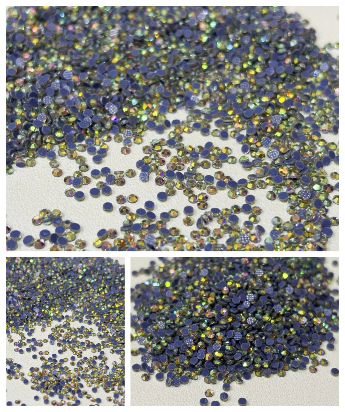 Gold AB Flat Back Rhinestone Factory Wholesale Hot Fix Glass Crystal Rhinestone Nail Art DIY Decoration Materials