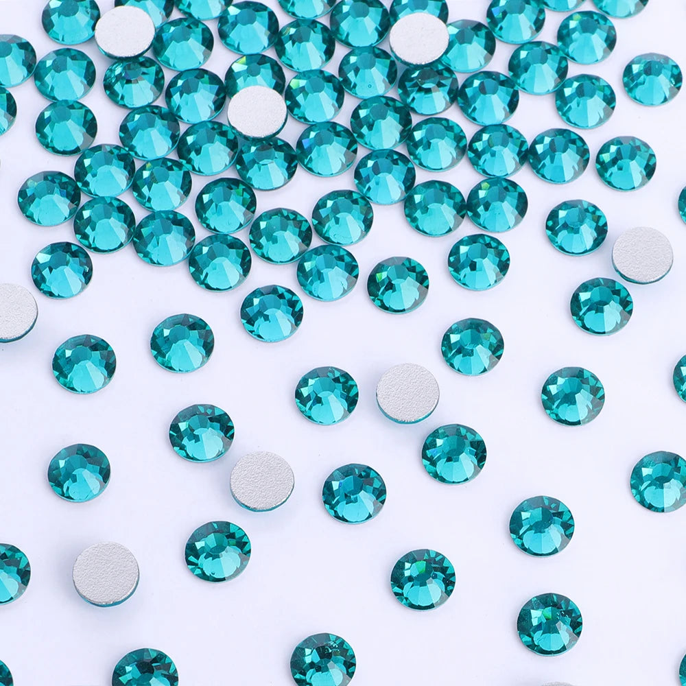 Factory Wholesale Big Bag Non Hotfix Rhinestones SS6-SS30 Glass Crystal Flatback Regular Cut Rhinestones for Nails Art