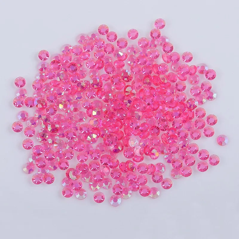 Wholesale of High Quality Flat Bottomed Crystal Rhinestones Transparent Jelly Rhinestones for Handicrafts