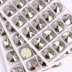 Ready to Ship Neon Rivoli Rhinestones 55 Colors Crystal  Sew-on Rhinestones Glass Clothing Flatback Sewing Stones for Women