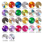 Rivoli Rhinestones 55 Colors Crystal AB Sew-on Rhinestones Glass Gems Clothing Flatback Sewing Stones for Women