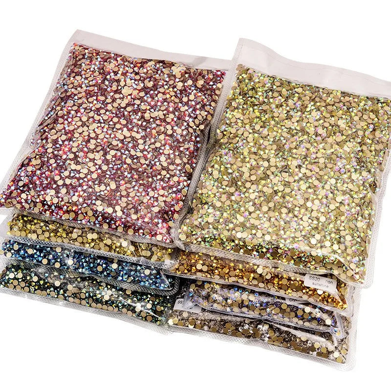 High Quality Big Pack 16 Cut Facets Rhinestone 14400 PCS Crystal AB Non Hot Fix Flatback Rhinestones for Dress