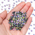 Factory Price Hotfix Glass Crystal Flat Back Rhinestone Round Hotfix Crystal Stone Shine Blilng  for Clothing Accessories