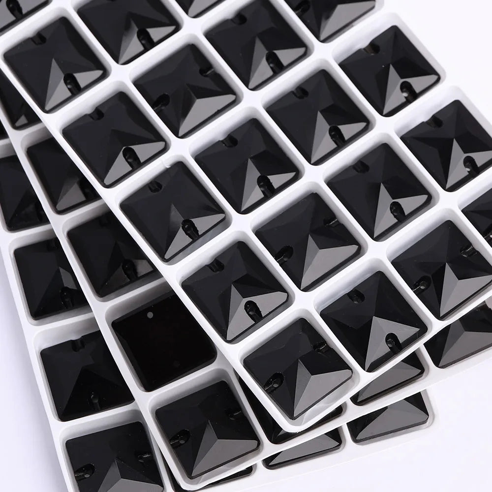 QIYI 3240 High Quality K9 Glass Crystal Rhinestones Glass Beads Triangle Sew-on Crystal Stones for Wedding Dress Bags Shoes