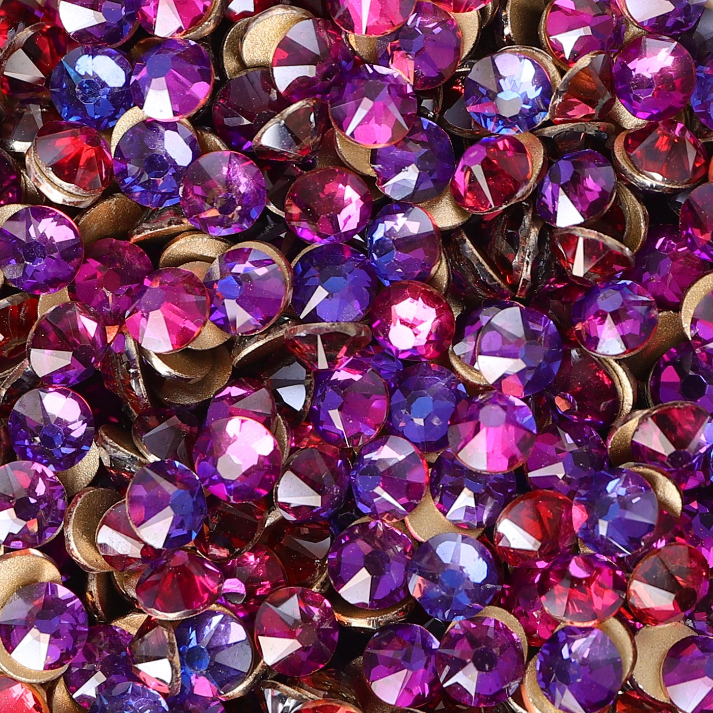 Factory Wholesale Glistening 2088 16 Cut Facets Multi Colors Size Flat Back Golden Bottom High Quality Rhinestone for Garment