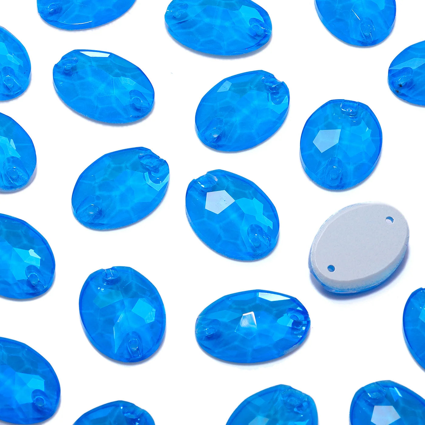 QIYI Oval Crystal Sew-on Rhinestones Flat Back K9 Glass Sew on Stones Garment Beads Clothing Sewing Accessories