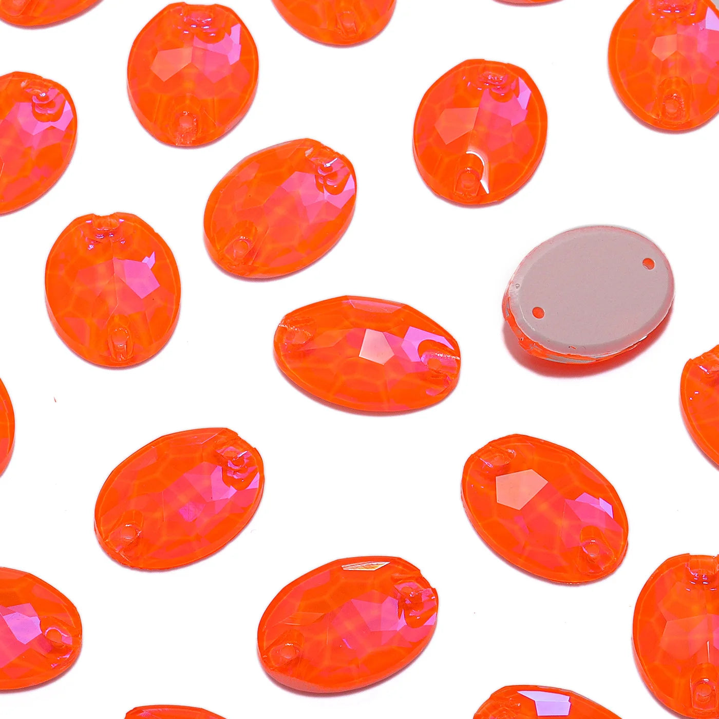 QIYI Oval Crystal Sew-on Rhinestones Flat Back K9 Glass Sew on Stones Garment Beads Clothing Sewing Accessories