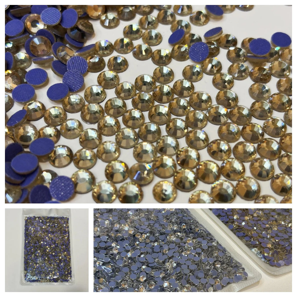 Wholesale SS28 Golden Shadow Hotfix Flat Back Glass Rhinestones  for Garments and Rhinestone Decorations