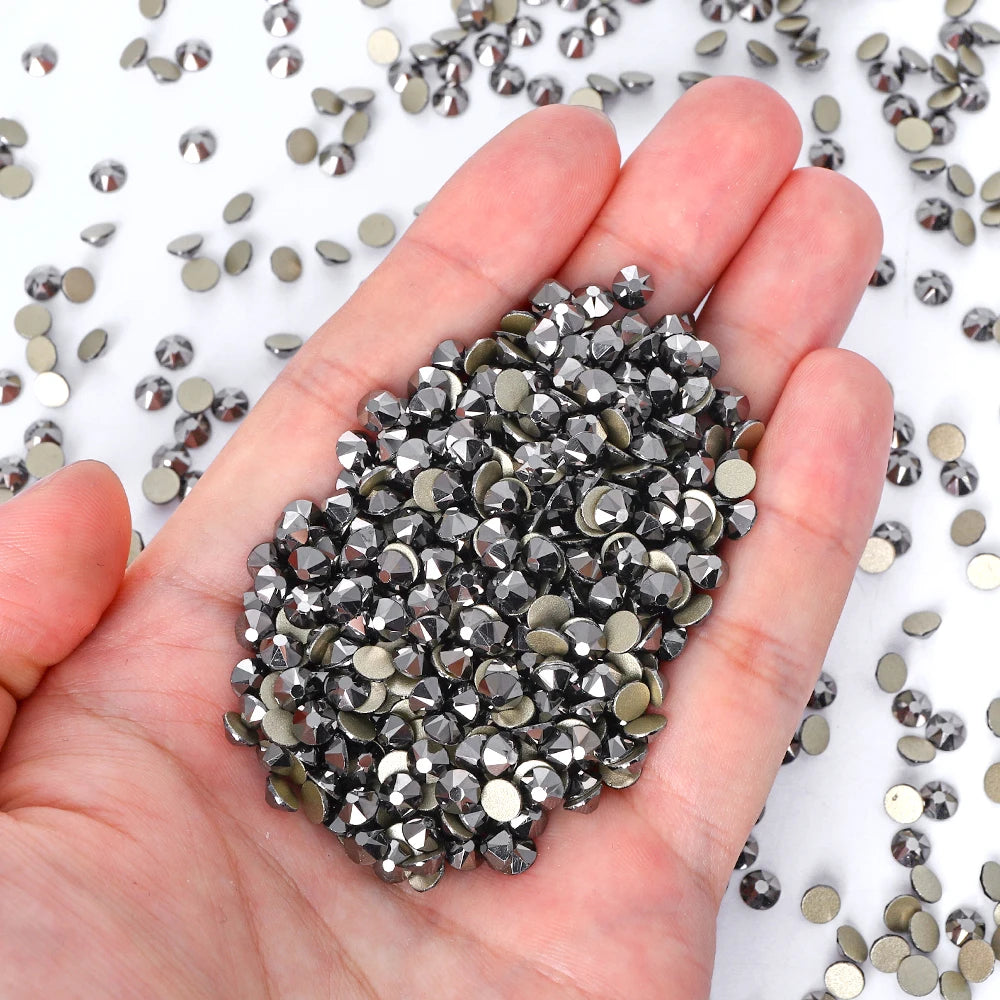 Top Quality 2088 Crystal Glass Rhinestones 16 Cut Facets Round Flatback Diamond Strass AB in Bulk Stones for Cloth Tumbler