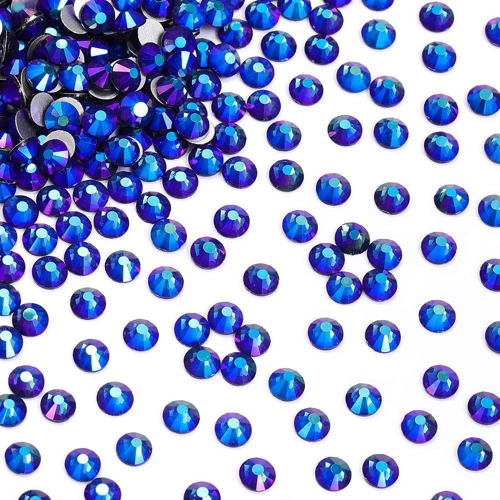 SS6-SS30 Wholesale Small Bag Non Hotfix Glue on 4A+ Quality Rhinestones Glass Crystal Flatback Regular Cut for Nail Art