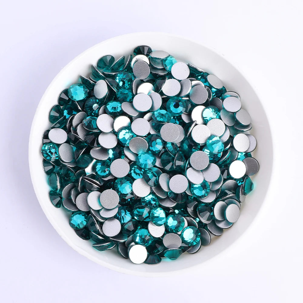 Factory Wholesale Bling Non Hotfix Rhinestones Glass Crystal Flatback Regular Cut Rhinestones for Shoes