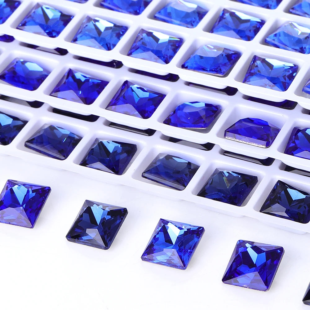 New Arrival Qiyi Brand High Quality Grade AAAAAA K9 Glass Point Back Rhinestone 12 Facets Eco-friendly Materials Factory