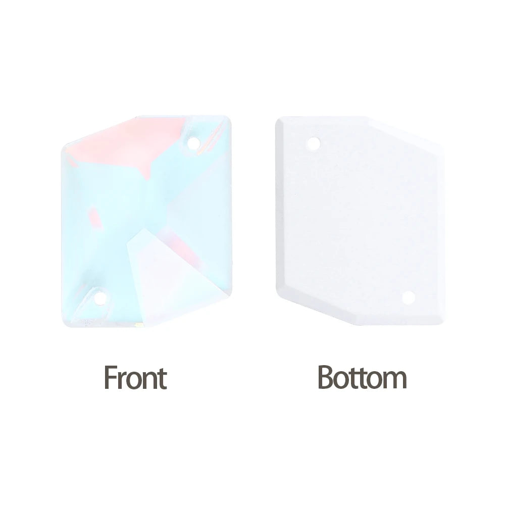 3265 Cosmic Shape 10*12mm/11*14mm/13*17mm/17*21mm Top Quality Durable Innovative Design Clear Glass Sew-on Rhinestones for DIY