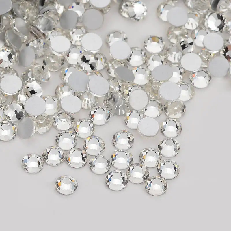 Factory High Quality 100 Colors Glass Diamond Rhinestone Flat Back Non Hot Fix Crystals Stones in Bulk