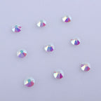 8 Big 8 Small Facet Flatback Crystal 16 Cuts Naked AB Non Hotfix Strass Glass Rhinestone for Dacing Garments Decoration