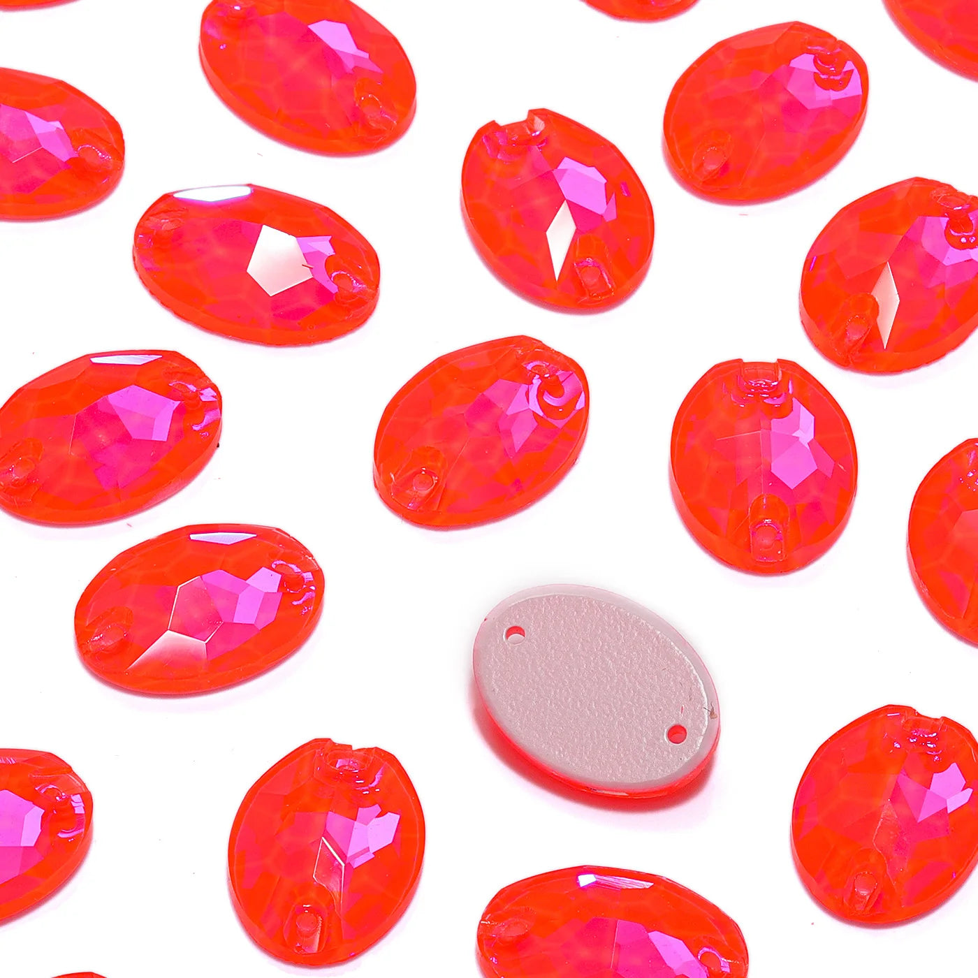 QIYI Oval Crystal Sew-on Rhinestones Flat Back K9 Glass Sew on Stones Garment Beads Clothing Sewing Accessories