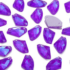 QIYI Neon Colors Galactic High Quality Sew-on Rhinestones Bulk Flatback 2 Holes Sewing  Rhinestone Bling for Jewelry Dress