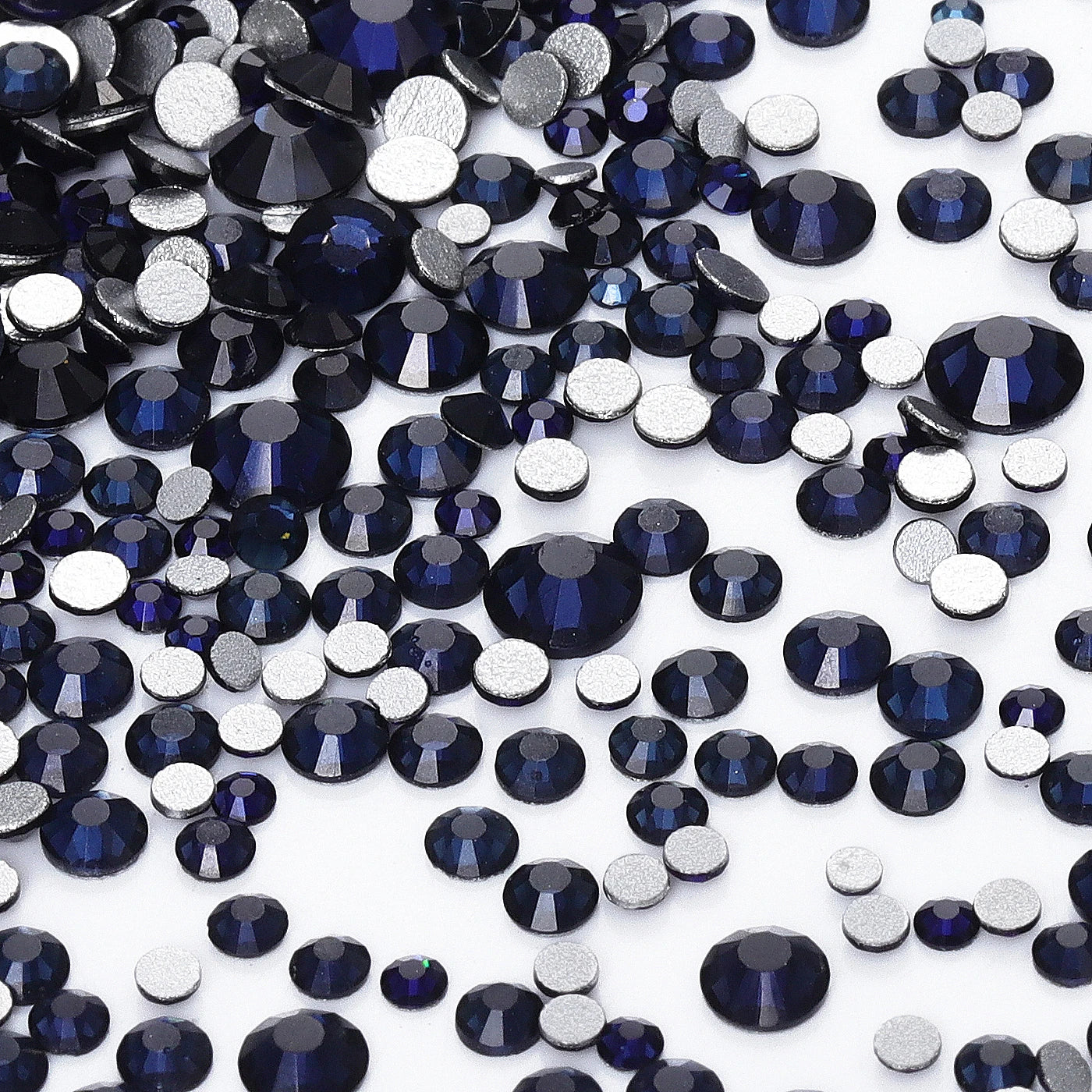 QIYI Wholesale Mixed Size Ss3-ss20 Crystal Rhinestones  Non- Hotfix Round Loose RhinestonesBulk for Decorative Nail Art Crafts