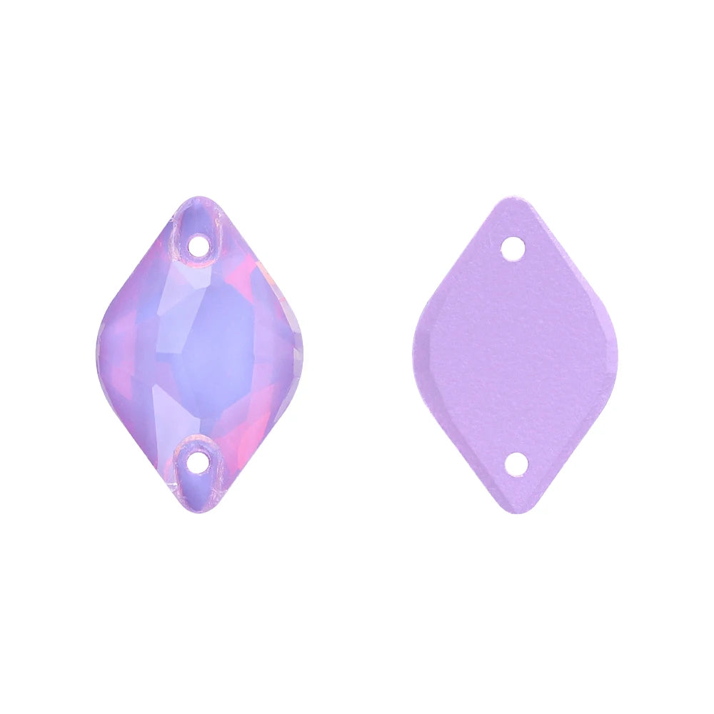 QIYI Lemon Shape Sew-On Rhinestones 55 Colors 9x14mm/12x18mm Glass Rivoli Shape Minimalist Luxury Design for Garment Shoes Bags