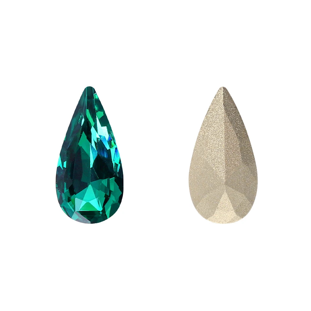 4322 Tear Drop Shape K9 Glass Grade AAAAAA High Quality 12 Facets Customized Color Point Back Rhinestone for Clothing Decoration